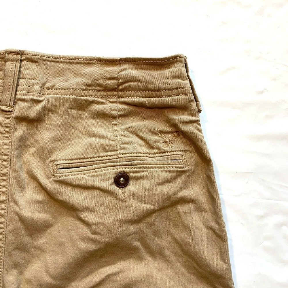 American Eagle Longer Length Chino Shorts Mens 29x12 Extreme Flex Khaki‎ NEW - Picture 7 of 12